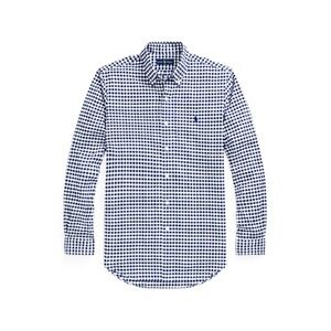 Ralph Lauren Blue Casual Button Down Shirt with Gingham Pattern